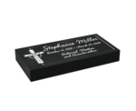 Flat Granite Headstone with Cross & Rosary