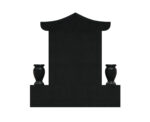 Japanese Companion Headstone with Vases - Image 3