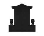 Japanese Companion Headstone with Vases - Image 2