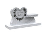 Heart Shaped Memorial Bench with Verse Panel