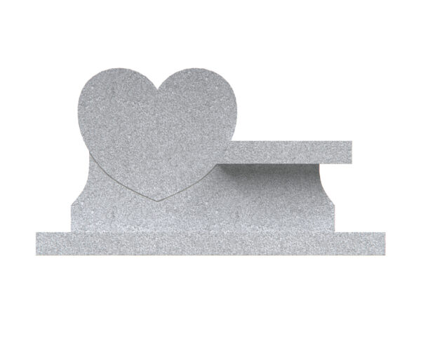 Heart Shaped Memorial Bench with Verse Panel - Image 3