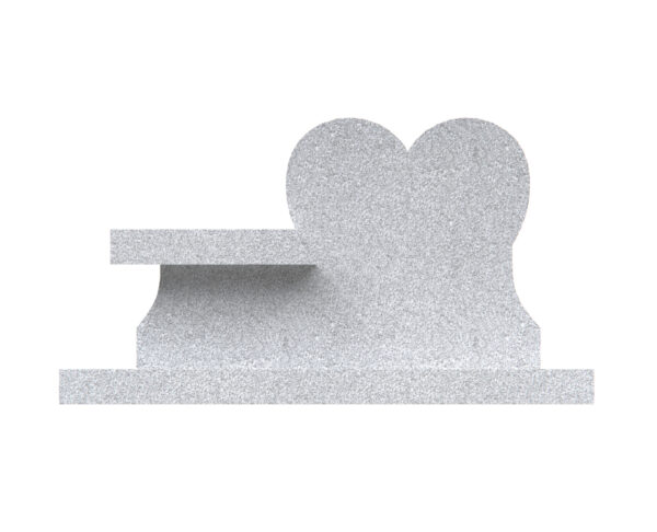 Heart Shaped Memorial Bench with Verse Panel - Image 2
