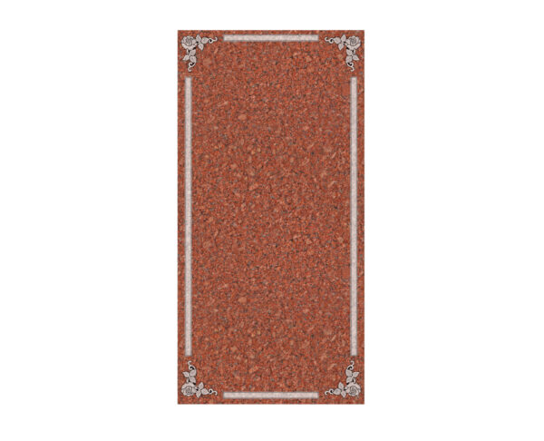 Granite Ledger Memorial with Decorative Border - Image 2