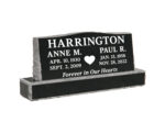 Companion Slant Granite Headstone with Heart