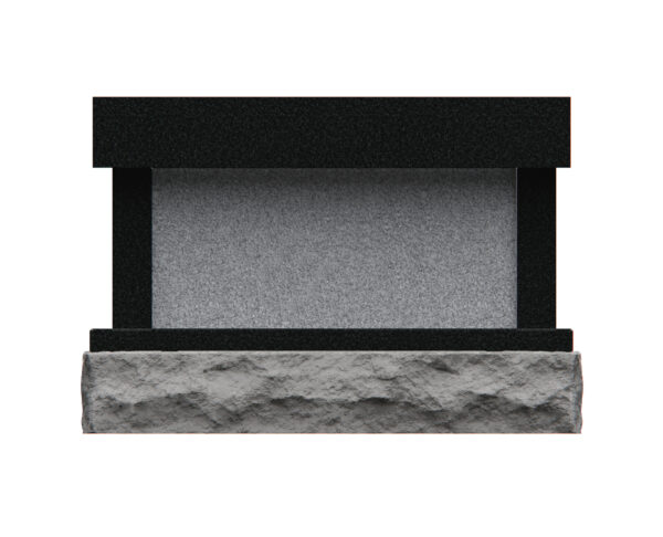 Single-Niche Granite Columbarium with Rock Base - Image 3