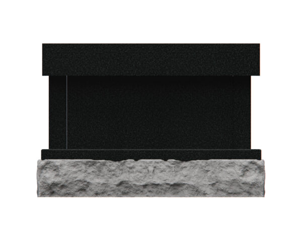 Single-Niche Granite Columbarium with Rock Base - Image 2