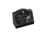 Scenic Cross Slant Granite Headstone