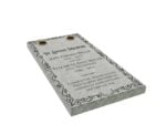 Companion Vine Ledger Granite Memorial with Dual Vases