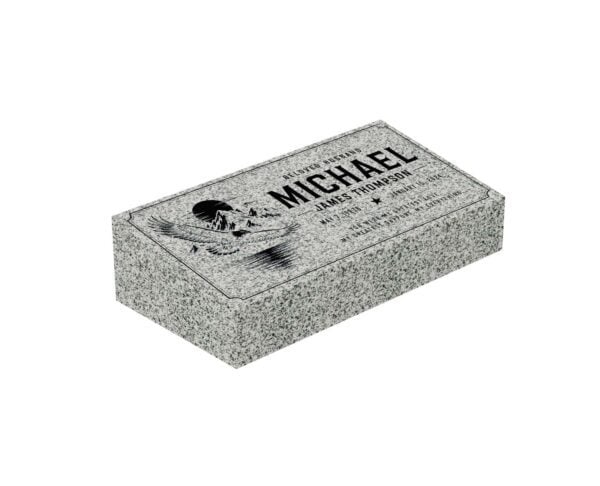 Military Eagle Bevel Grave Marker - Image 1