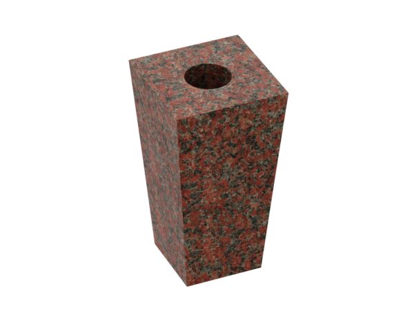 Square Granite Memorial Vase - Image 1