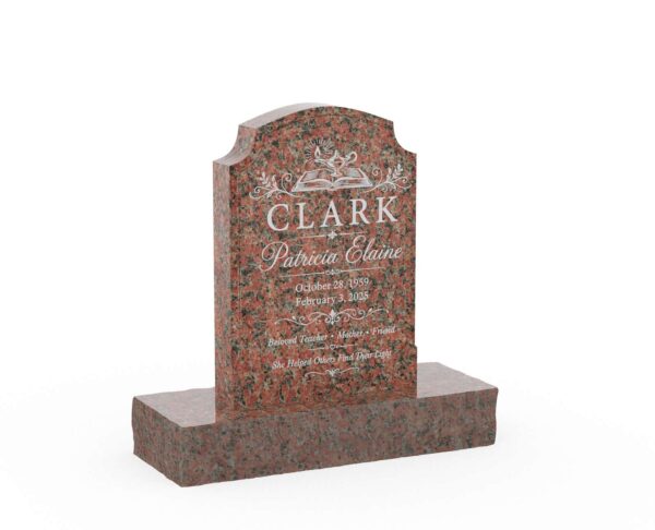 sl01.18641 Classic Serpentine Top Upright Headstone - Image 1