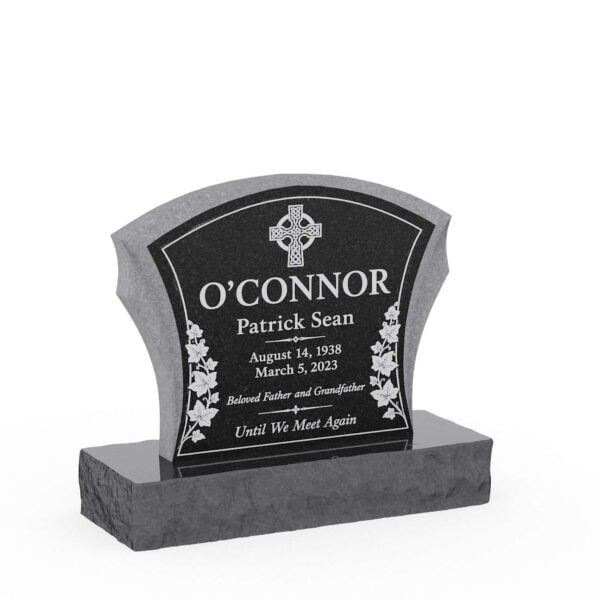 Curved Shape Granite Headstone