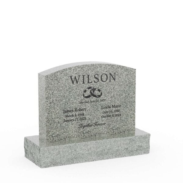Classic Serpentine Companion Headstone