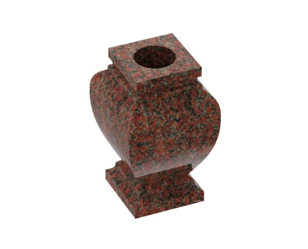 Scroll Granite Memorial Vase - Image 1