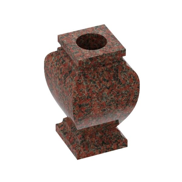 Scroll Granite Memorial Vase